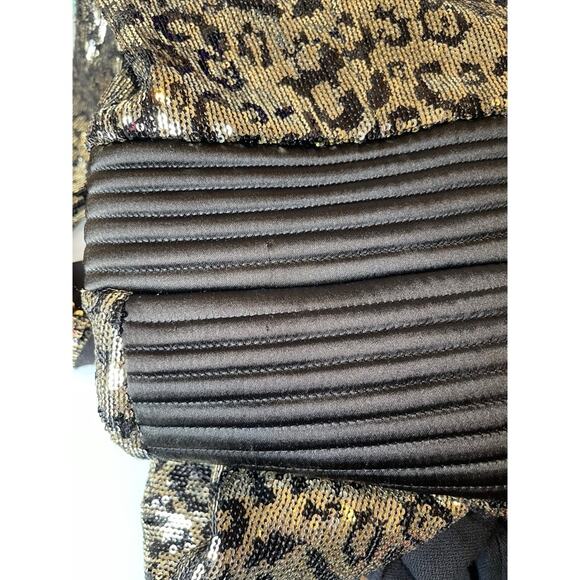 Zhivago The Shakedown Sequin Leopard Cheetah Long Sleeve Maxi Dress Size 6 - Picture 8 of 12